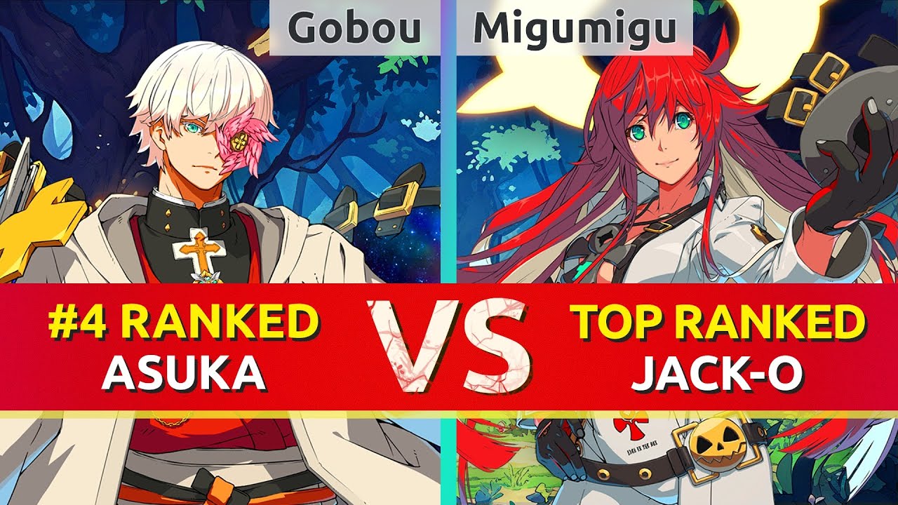 GGST ▰ Gobou (#4 Ranked Asuka) vs Migumigu Dokkoisho (TOP Ranked Jack-O). High Level Gameplay