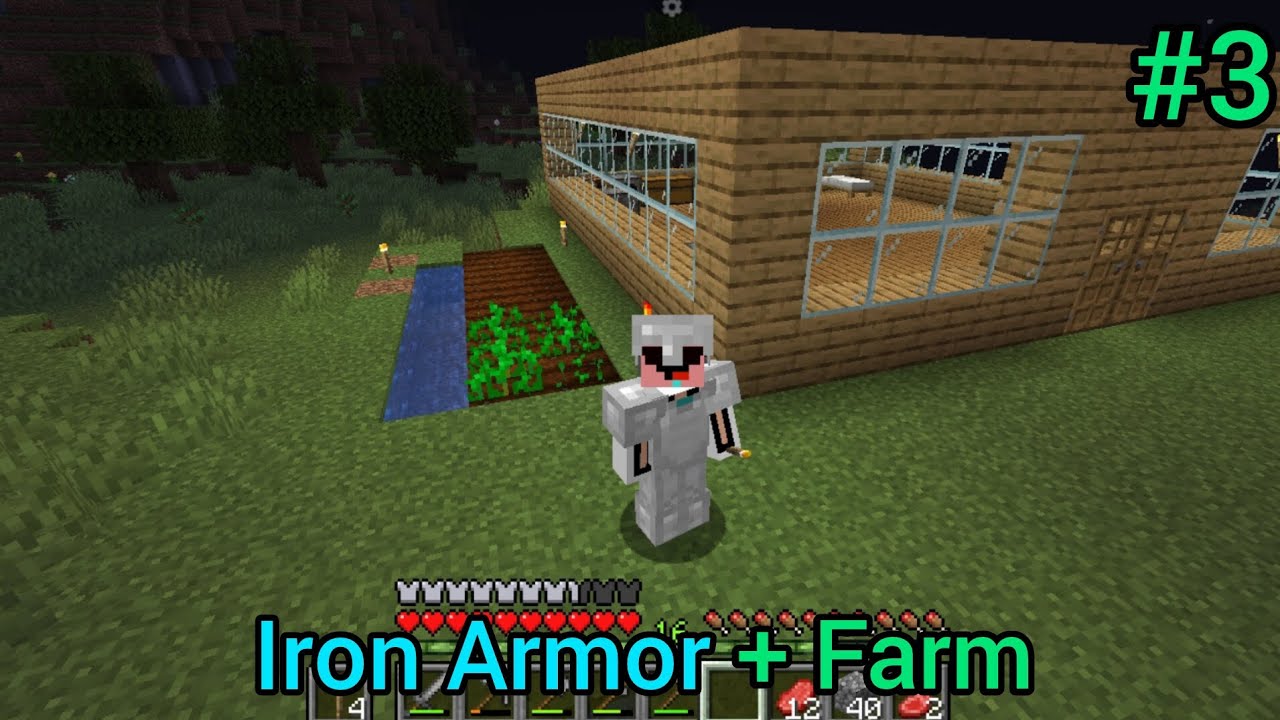 I Maked New Farm + Covered In Iron Armor!|Minecraft|#3