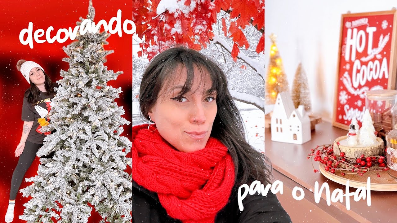 DECORANDO PARA O NATAL + primeira NEVE da temporada! (nevou TANTO que teve até apagão 🤯)
