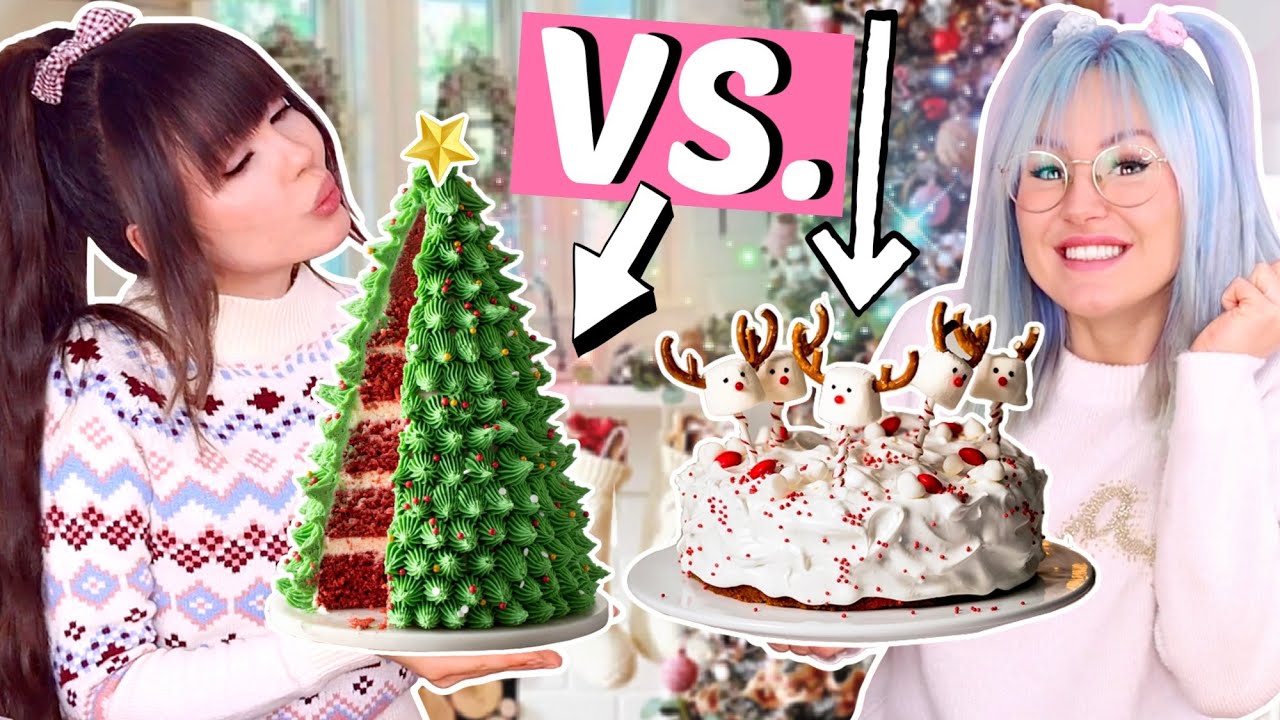 Weihnachtstorten BFF Battle ⚡️ Weihnachtsbaumtorte vs. Schneetorte | ViktoriaSarina