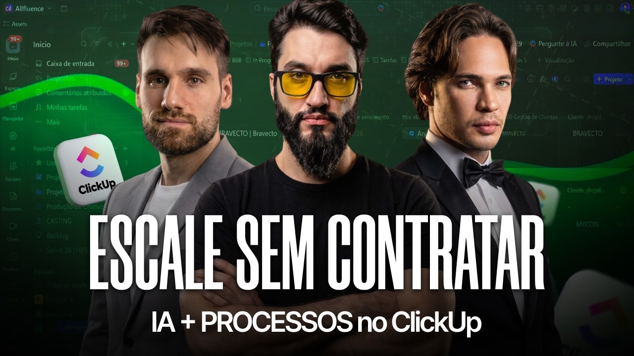 Como usar IA e ClickUp pra ESCALAR seus processos | Ft. Pedro Val&eacute;rio e Thiago Finch