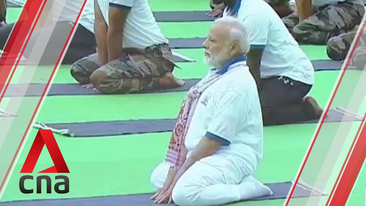 Indian PM Modi celebrates International Yoga Day with thousands