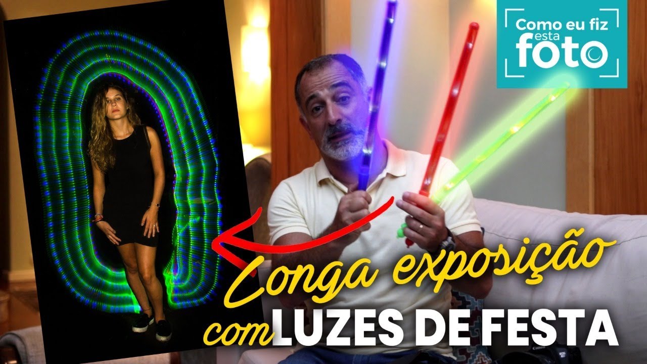 COMO EU FIZ ESTA FOTO // Fotos de LONGA EXPOSIÇÃO com Luzes de Festa