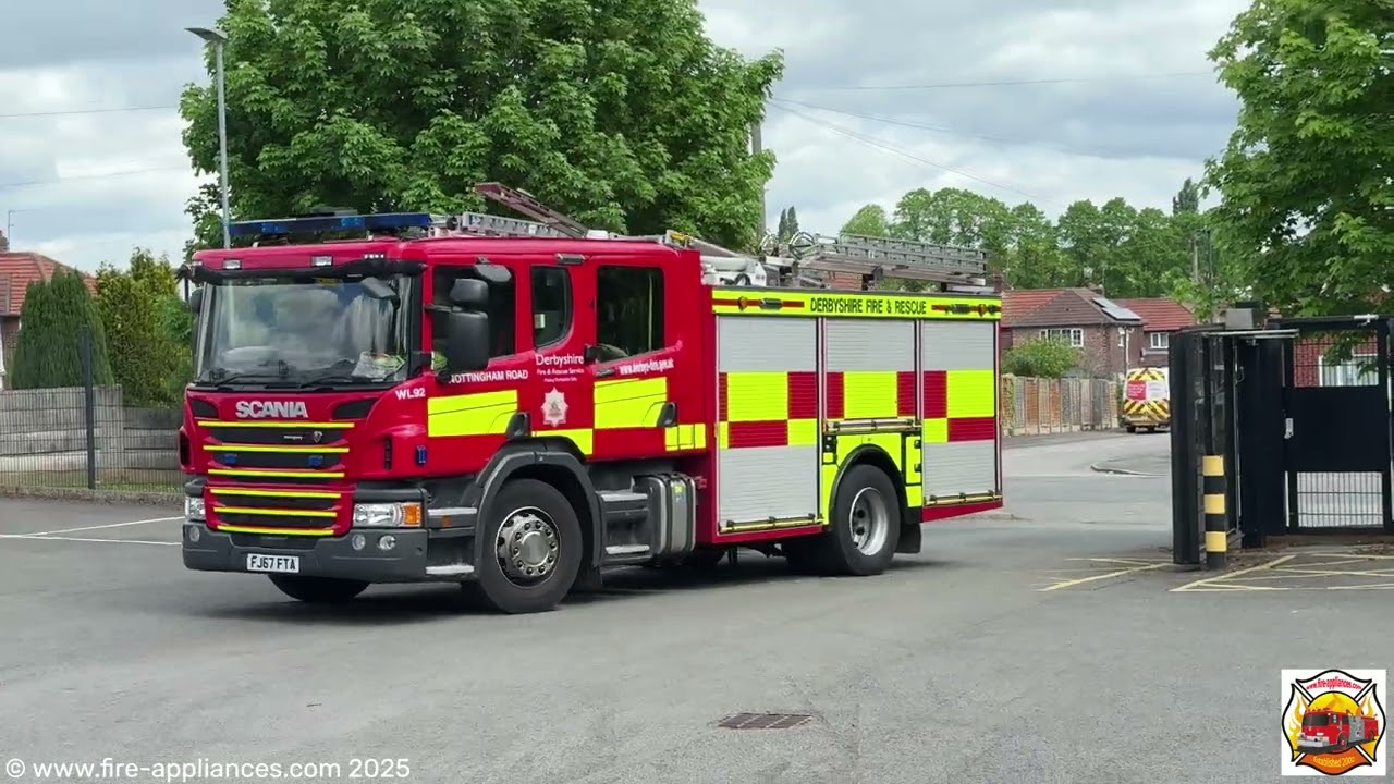 Derbyshire Fire & Rescue Service Appliances | May 2025 | 4K HD