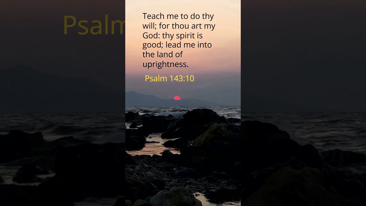 Psalm 143:10 Led God's Good Spirit Teach You His Will #dailybibleverse #bibleverseoftheday