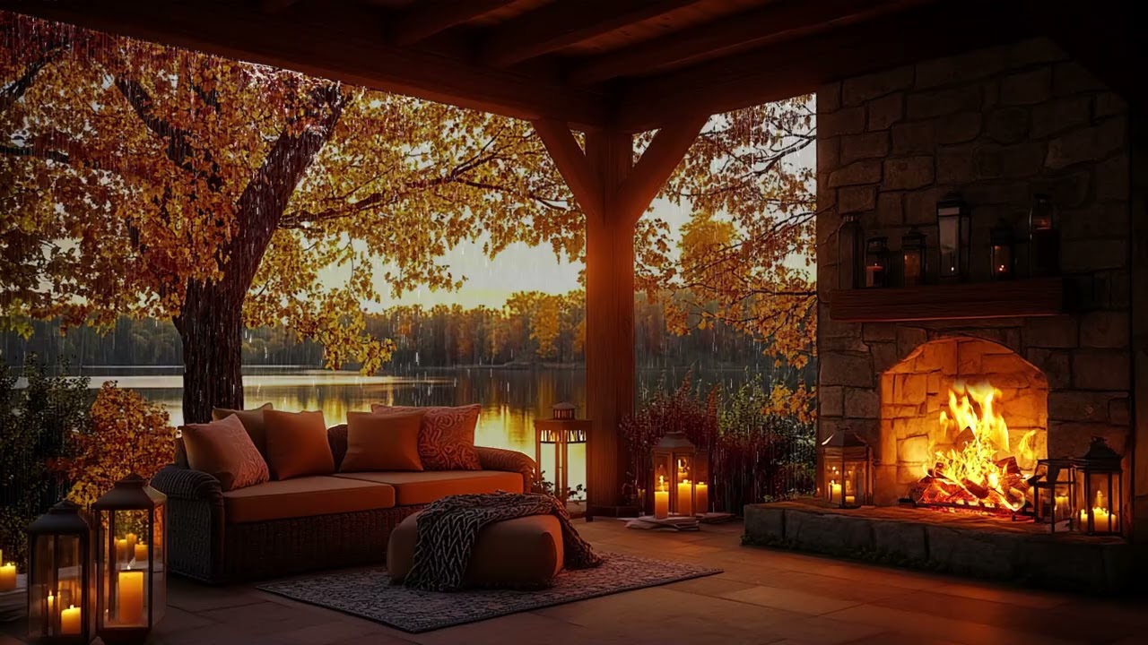 Balcony Rain & Gentle Lake Ripples | Sleep-Friendly Nature Sounds for Calm Mind & Stress Detox