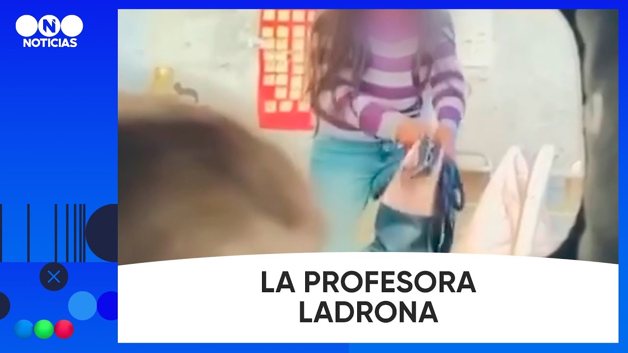 FILMARON a una PROFESORA ROBÁNDOLE a sus ALUMNAS - Telefe Noticias