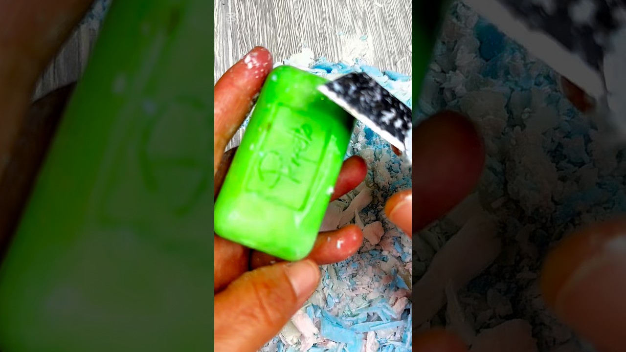 Cutting painted dre soap strips ASMR #asmr #justsoaps