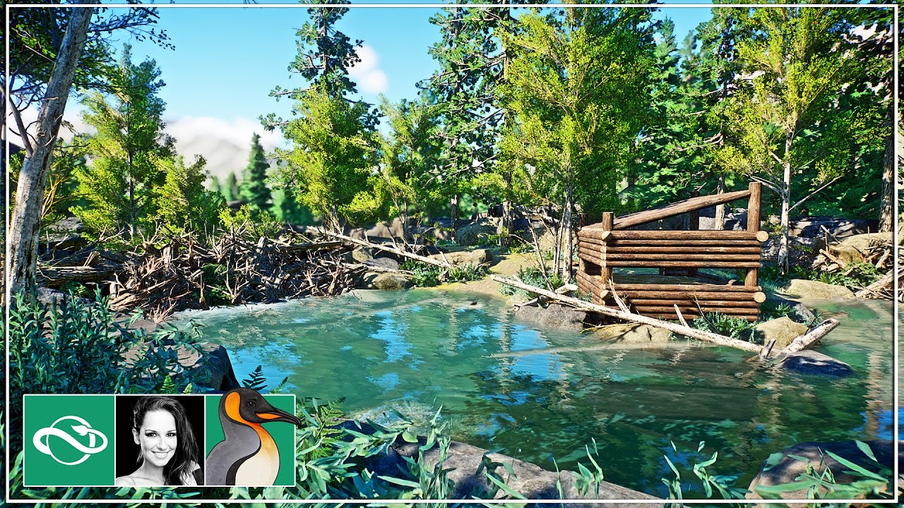 I Built a STUNNING North American Beaver Habitat with Underwater Viewing & Waterfall in Planet Zoo