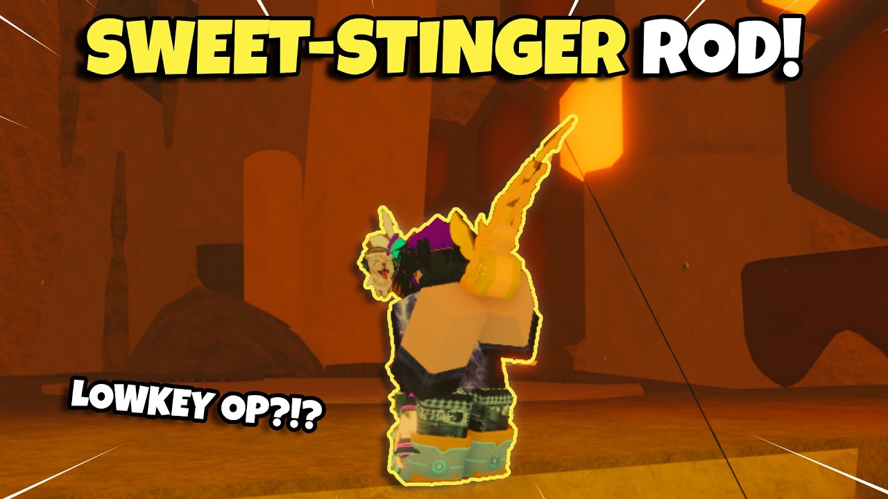Obtaining The Sweet-Stinger Rod In Roblox Fisch!