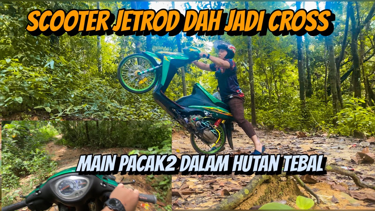 Vlog | Hidupkan Scooter Aku | Siput Hijau Jetrod Beraksi Di Dalam Hutan ! Sudah Jadi Moto Cross 🤣