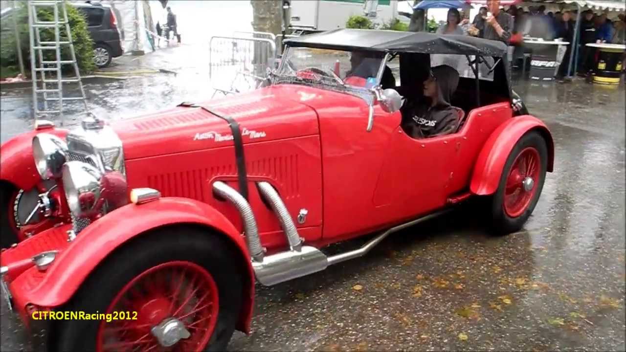 ASTON MARTIN  rarissime Le Mans 1933 -  big sound action - Nantua british car show [HD]