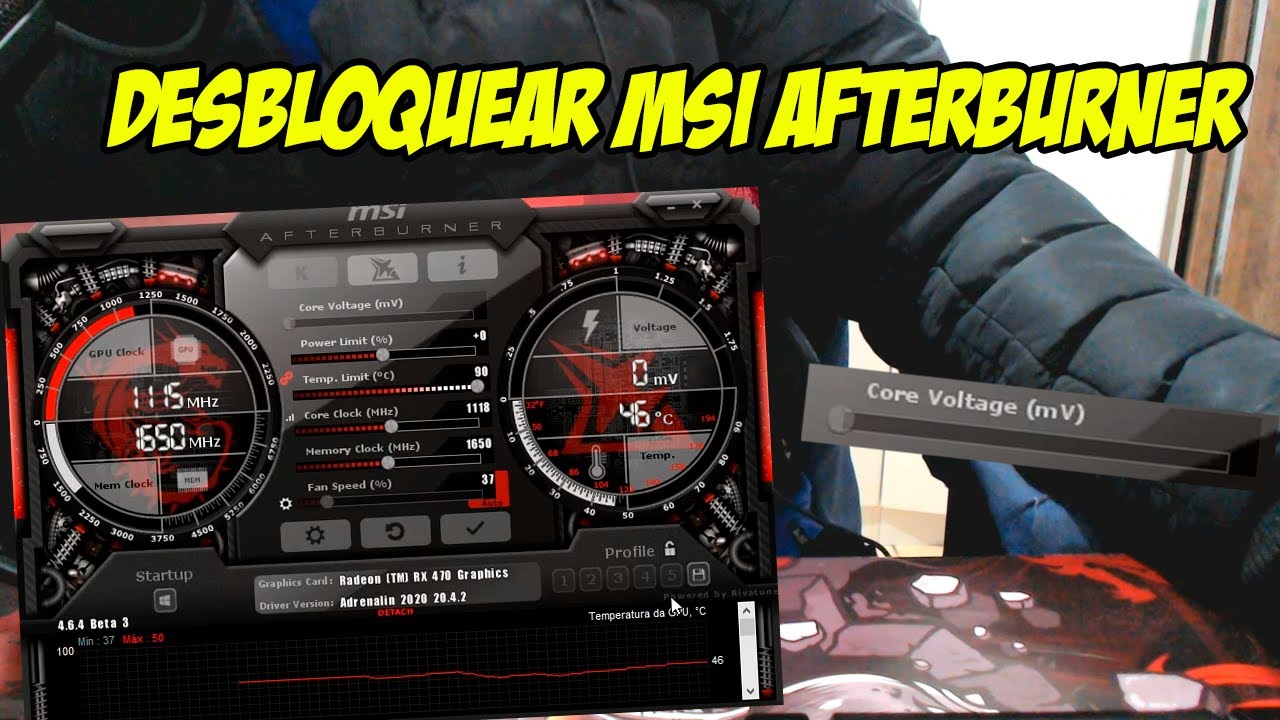 DESBLOQUEAR MSI AFTERBURNER (CORE VOLTAGE, TEMP LIMIT, POWER LIMIT, CORE CLOCK, MEMORY CLOCK....)