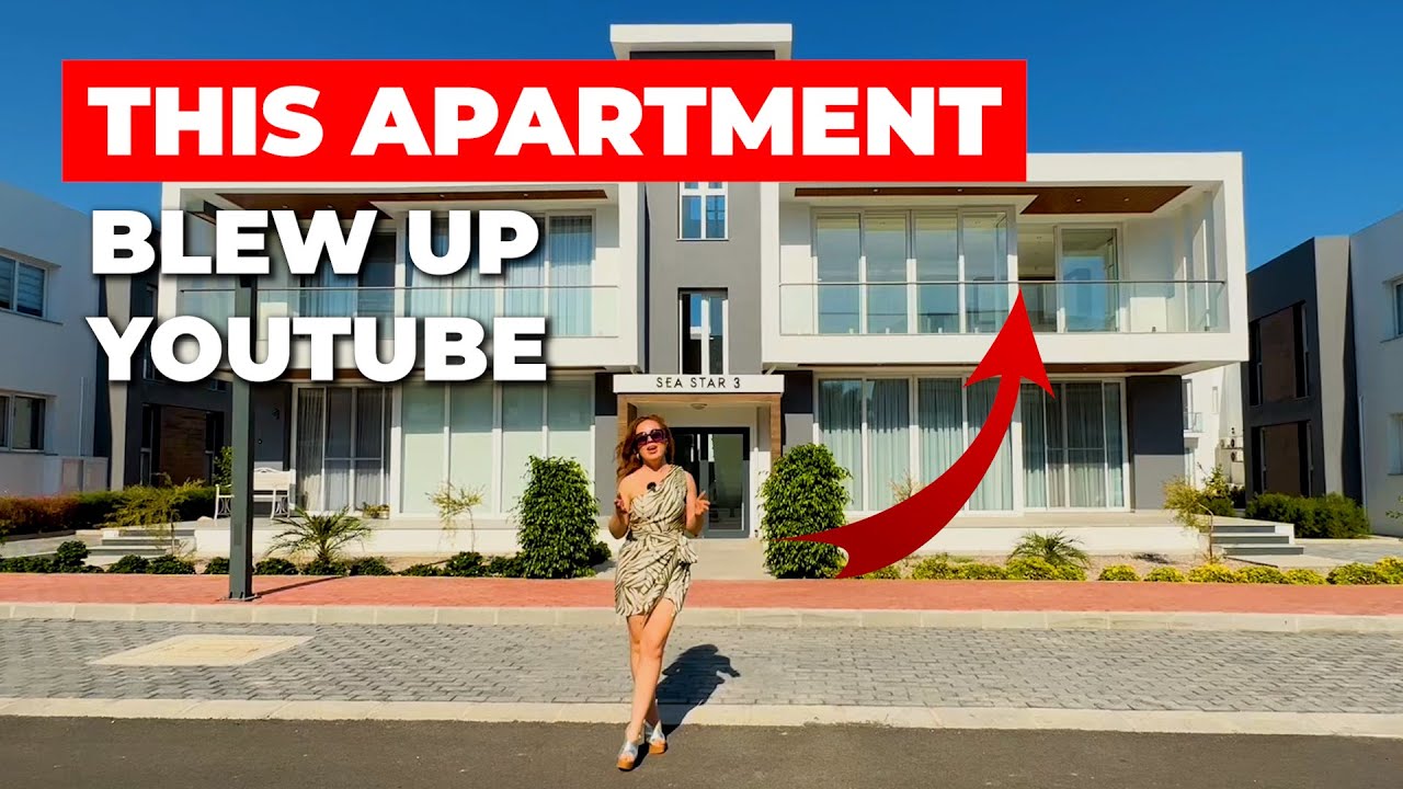 OVERVIEW of a two-bedroom apartment in Northern Cyprus. The beach in the complex!