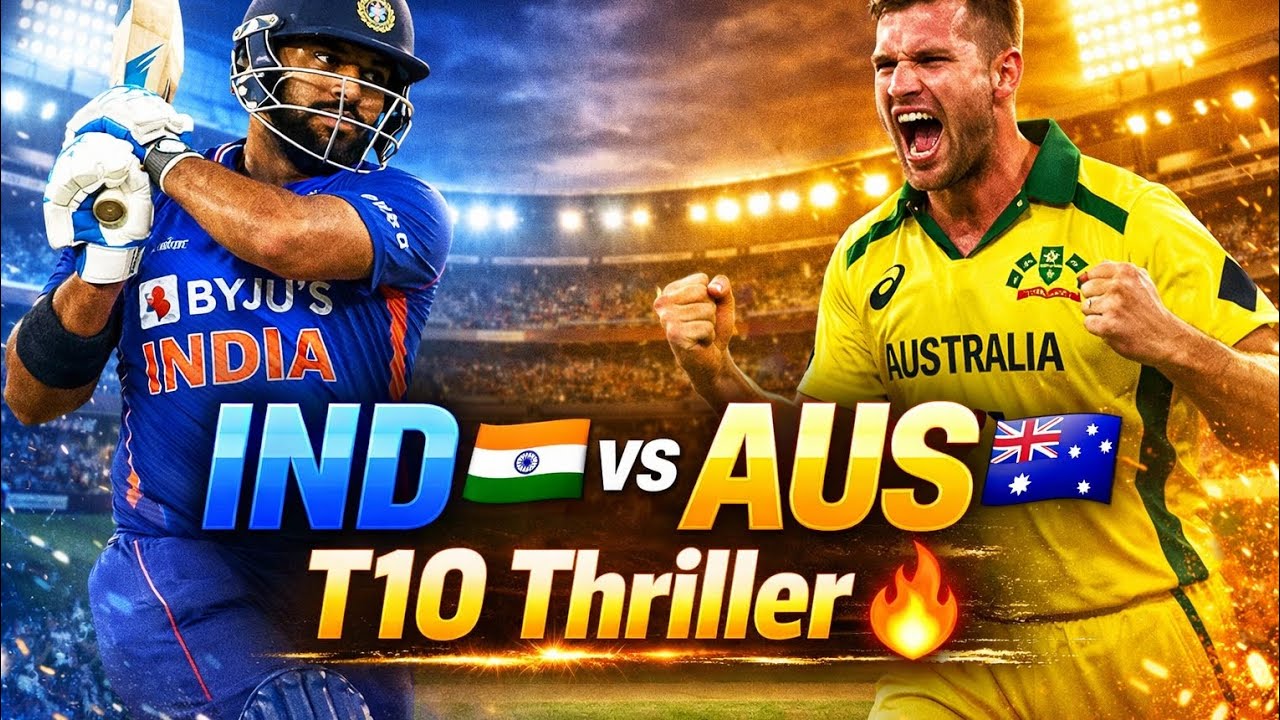 Ind vs aus 10 over match part 1 (ind batting only )