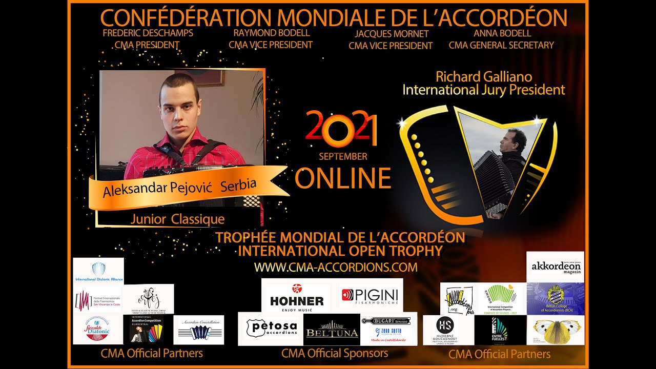 Junior  Classique - Round 1 - Aleksandar Pejovic ( Serbia ) - www.cma-accordions.com