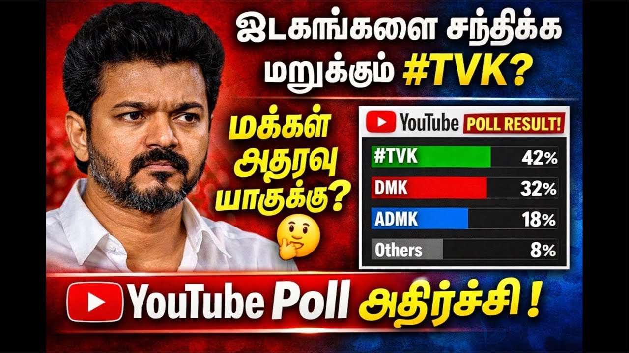 ஊடகங்களை சந்திக்க மறுக்கும் #TVK? மக்கள் ஆதரவு யாருக்கு? YouTube Poll