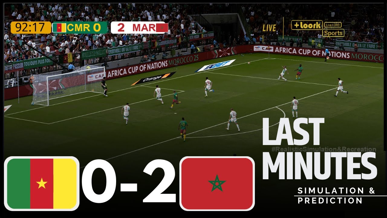 DERNIÈRES MINUTES: CAMEROUN 0-2 MAROC 🇨🇲🇲🇦/ Coupe d'Afrique des Nations 2026 / Simulation jeu vidéo