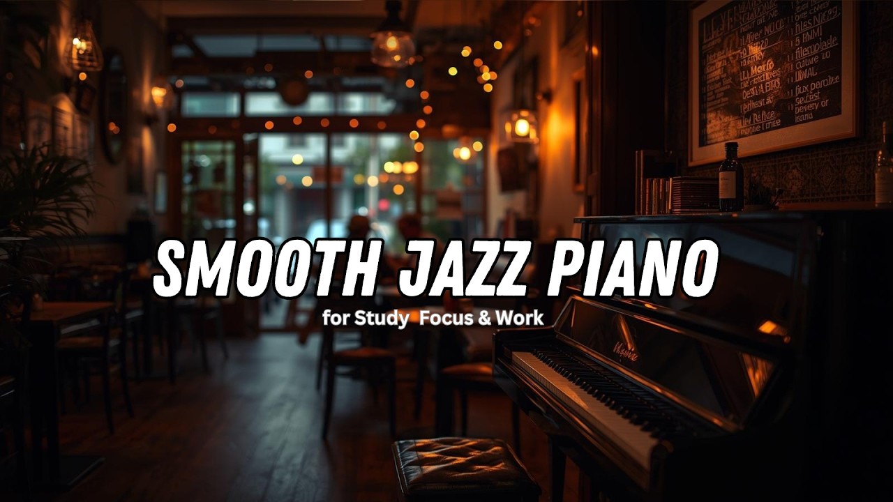 Ultimate Study Session: Smooth Jazz Piano & Cozy Coffee Shop Ambience (4K)