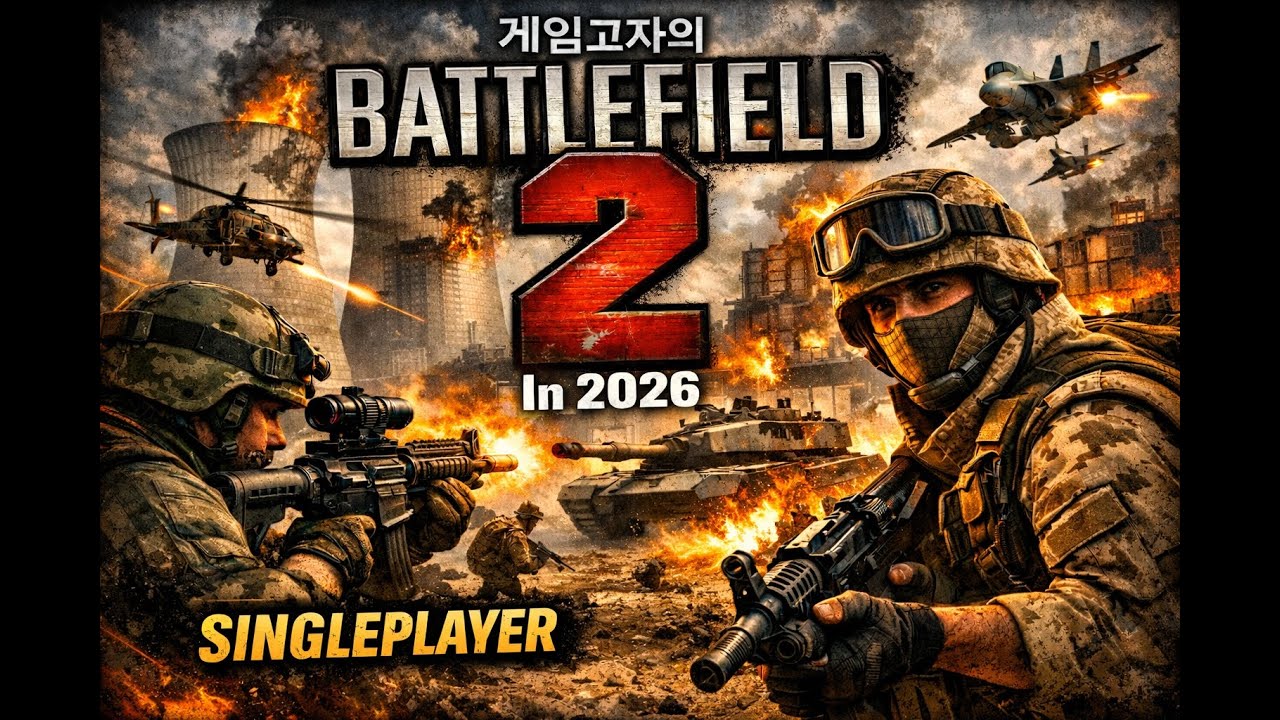 게임고자의 Battlefield 2 In 2026 AIX2 MOD Dalian Plant 64map Singleplayer Gameplay