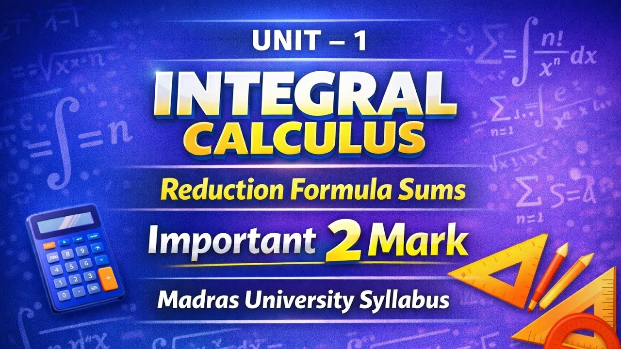 Reduction formula sums📚✨|Unit-1 Allied maths -|| | bsc computer science 1 year✅