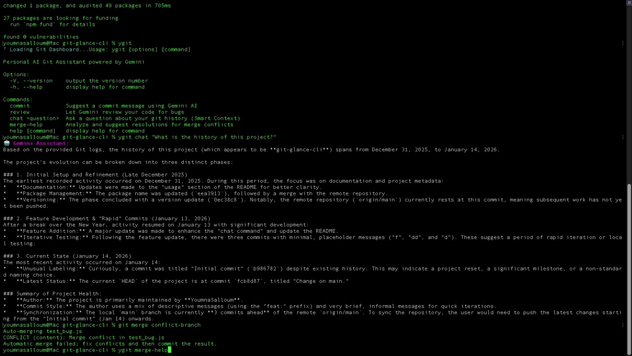 ygit: The AI-Native Git Assistant with Long-Term Memory (Gemini 3 Flash)