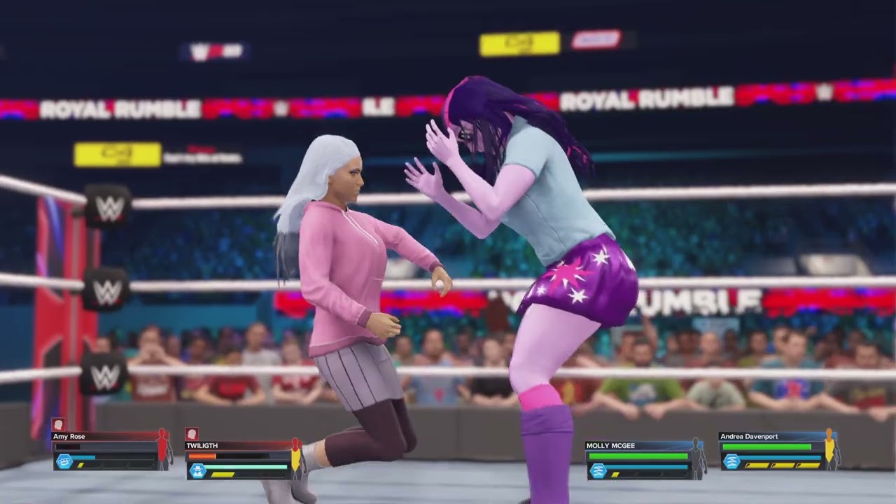 WWE 2K23 Amy Rose and Twilight Sparkle Vs Team Molly McGee