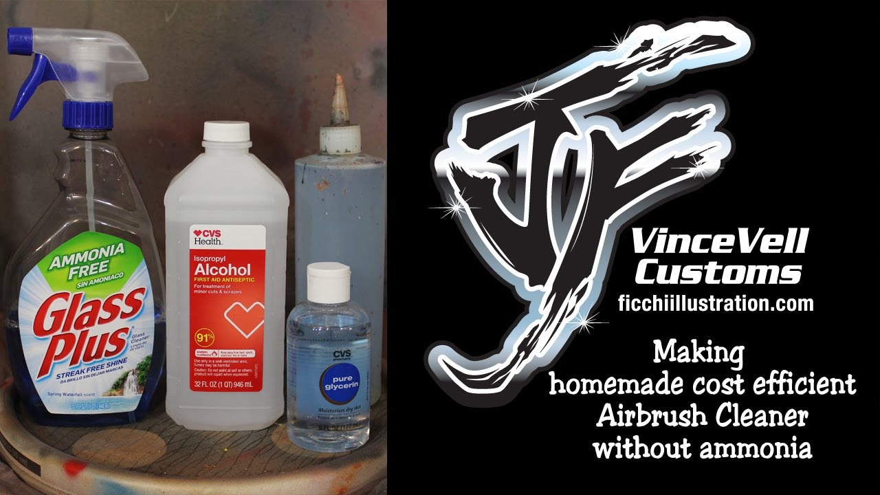 Making homemade cost efficient Airbrush Cleaner without ammonia