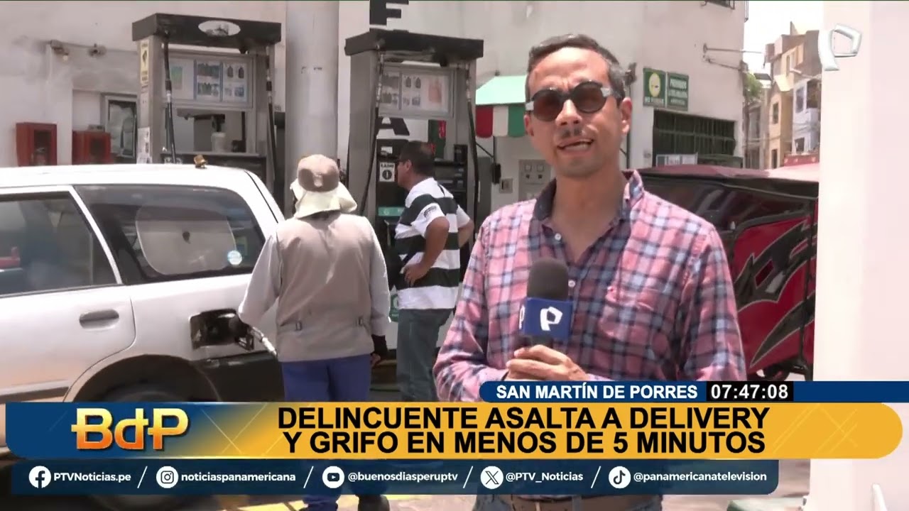 SMP: delincuente armado asalta grifo y roba moto a delivery en menos de 5 minutos