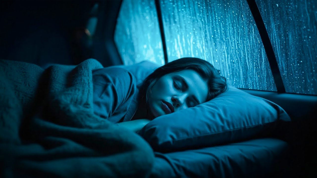 Sleep Fast in 3 Minutes with Heavy Rain & Thunder on Cozy Camping car Window in Rainforest at Night