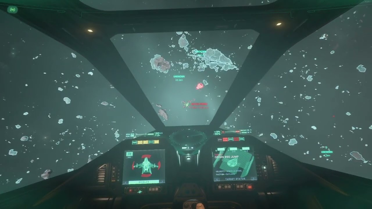 SC 4.2.1 - ship combat test - F7A mk2 vs 890j (shields and cannons odd behavior)