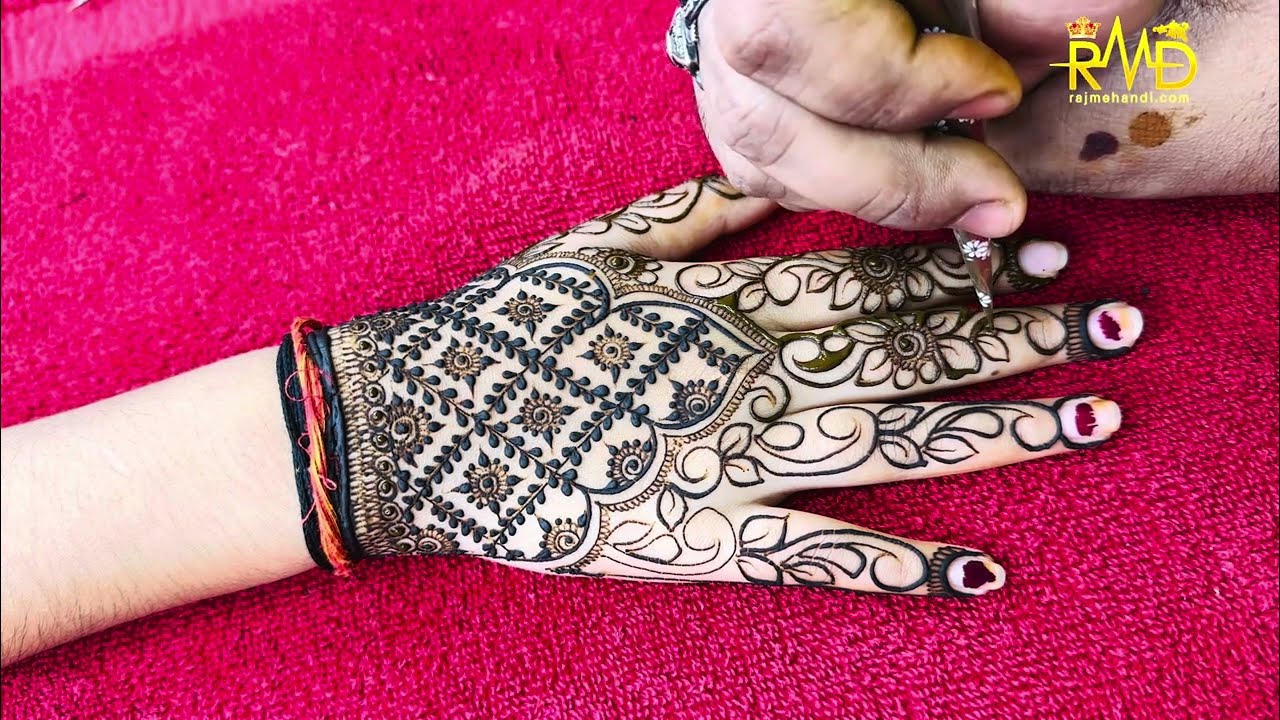 10 मिनट में मेहंदी लगाना सीखें । Full Back Hand Mehndi Design | Mehndi Class | Raj Mehandi Designer