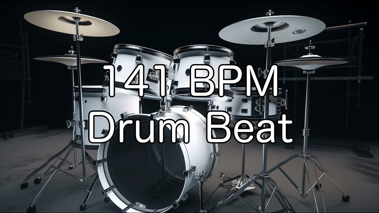 141 BPM Rock Drum Beat for Musical Practise