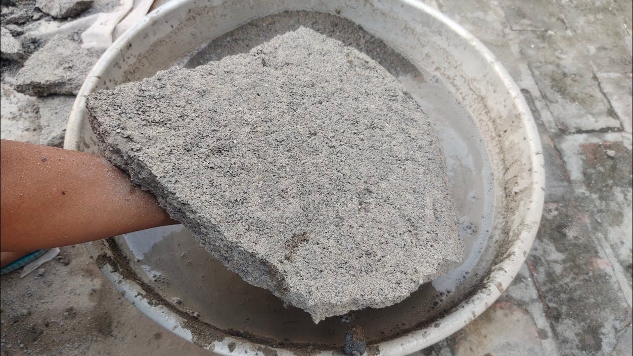 Asmr Gritty sandcement treat 🤤yummy crunchy crispy concrete 😋 satisfying asmr in steelpot saasmr