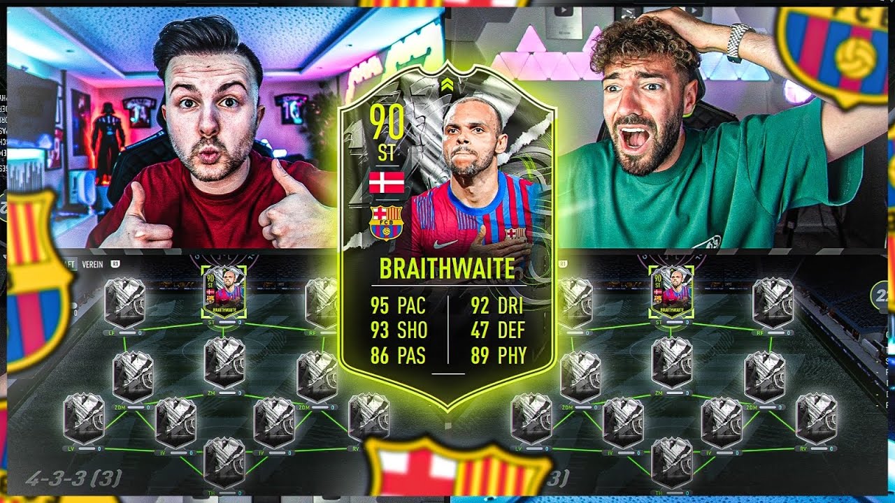 G.O.A.T. BRAITHWAITE Squad Builder BATTLE 🤩🔥 FIFA 22 SBB vs Wakez
