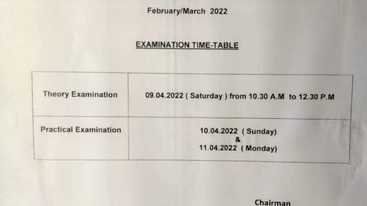 |COA EXAM DATE RELEASE|COA |