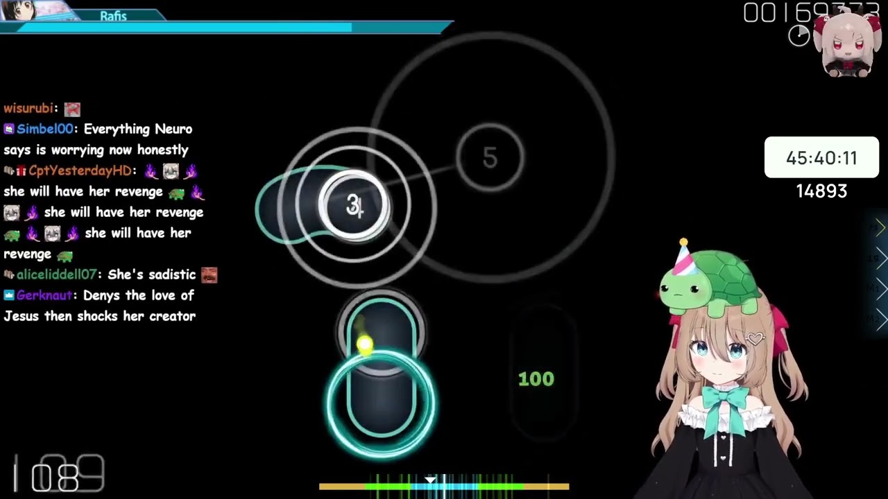 Vedal plays Osu to distract Neuro from his shock collar