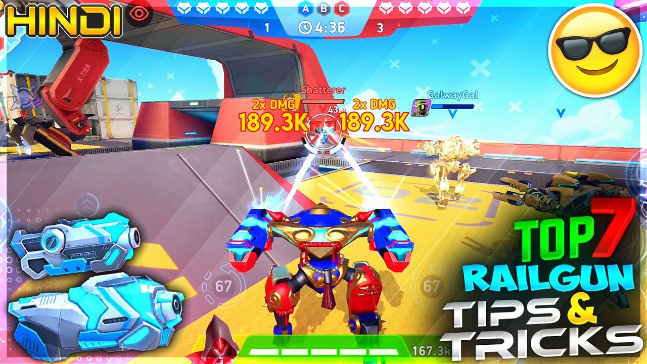 TOP 7 RAILGUN TIPS AND TRICKS!! 😎😎 || MECH ARENA || HINDI ||