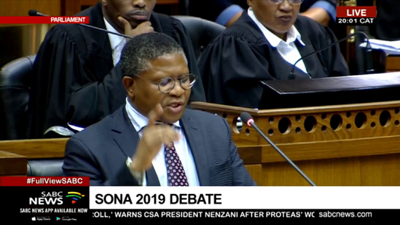 Minister Fikile Mbalula wraps up #SONADebate2019