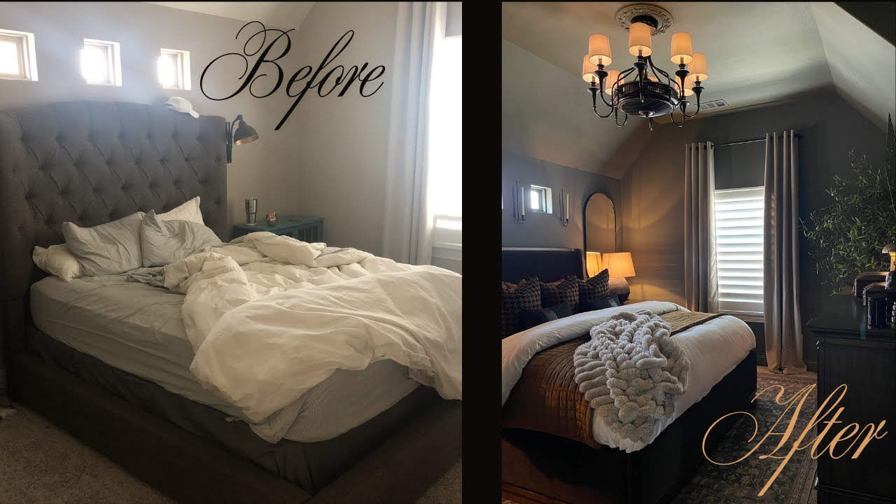 Before & After:  Dark And Moody Bedroom Makeover