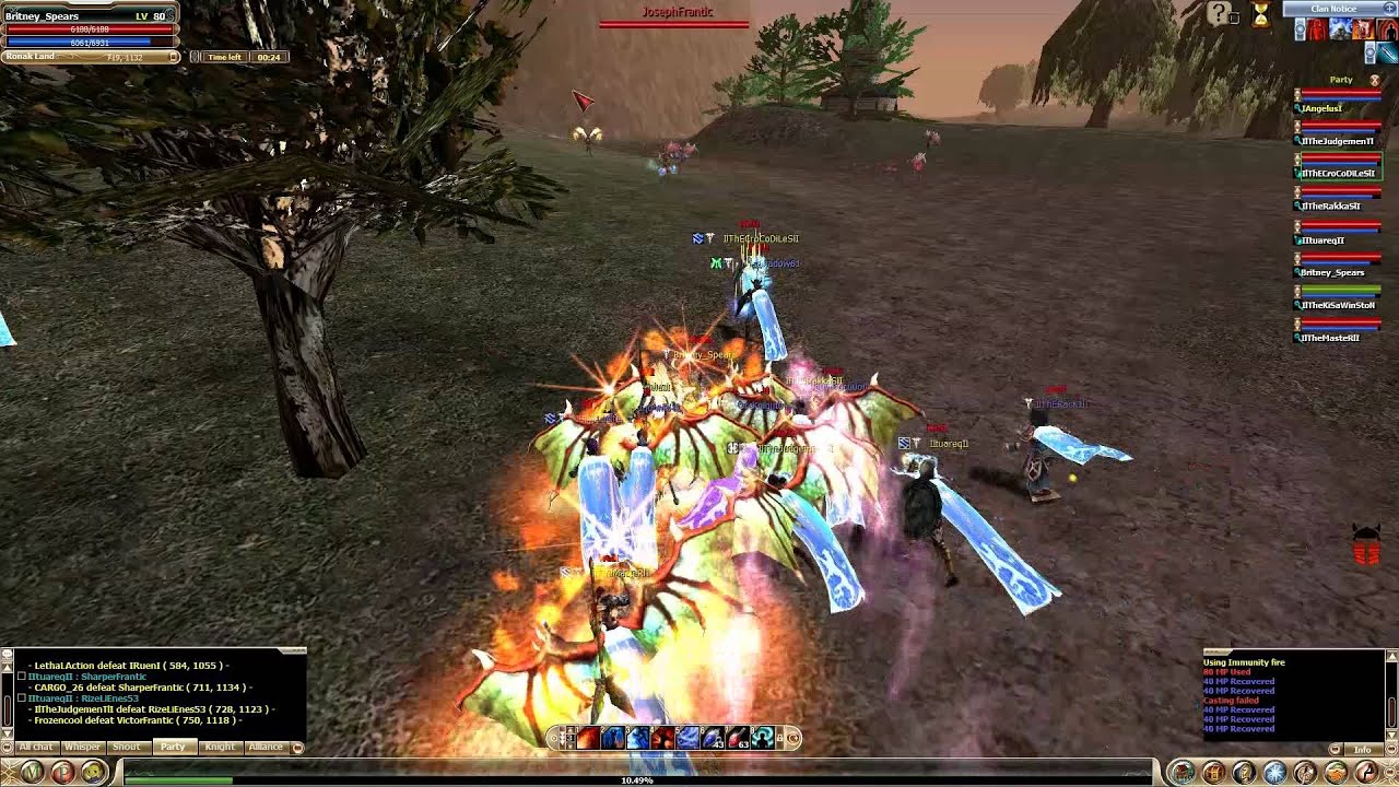 Knight Online HeII Clan Mage party Cz PK time