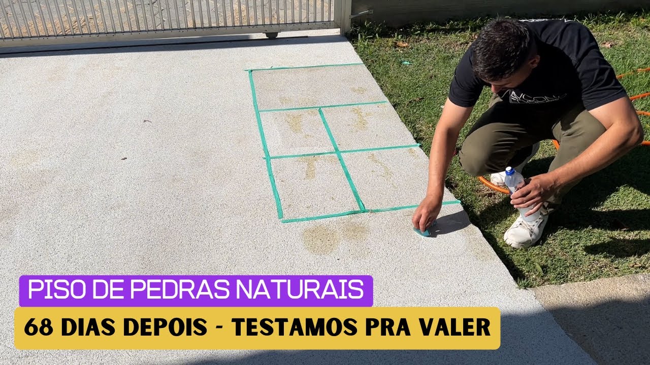 Piso de pedras naturais  68 dias depois