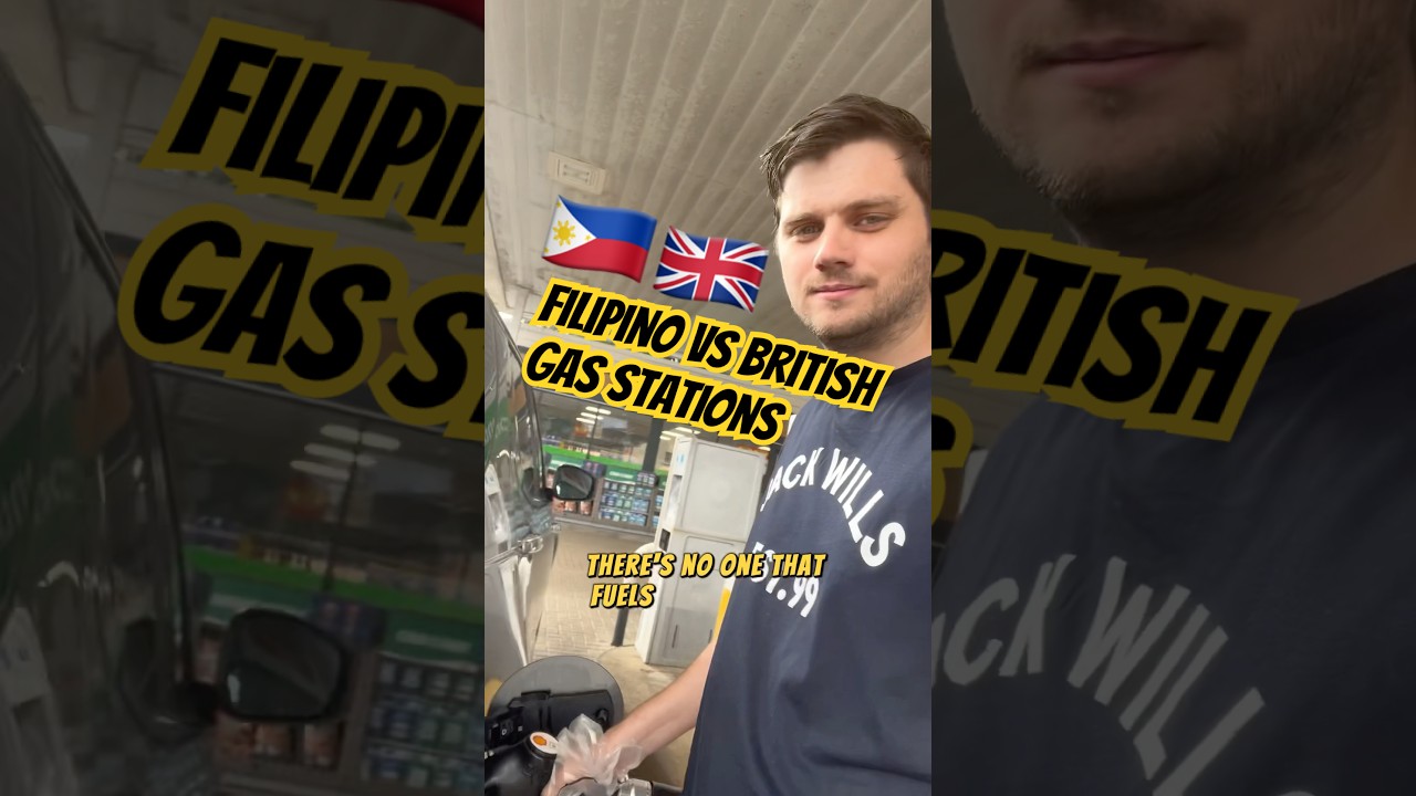Filipino 🇵🇭 vs British 🇬🇧 gas stations ⛽️ #philippines #pinoy #culture #travel #uk