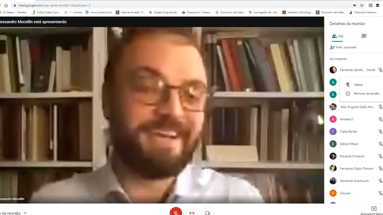 Palestra com Dr. Alessandro Mocellin - Curso de Língua Vêneta Projeto Łengua Mare - Parte 1