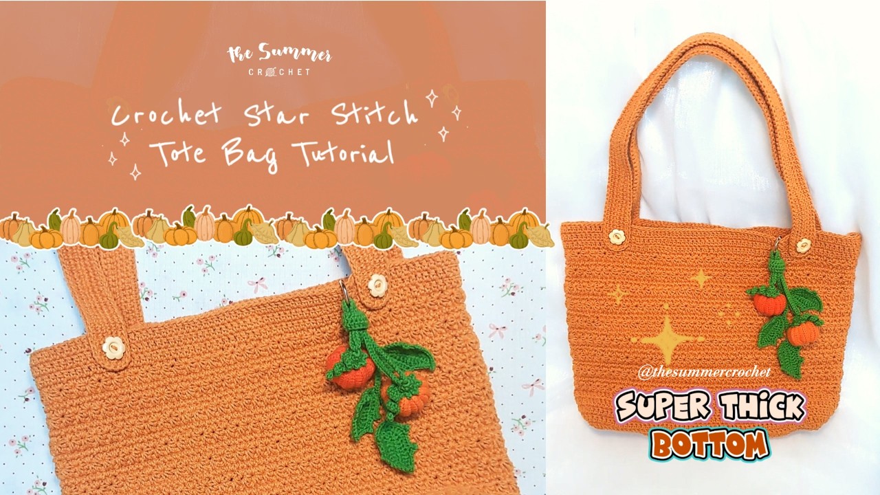 Crochet Star Stitch Tote Bag Tutorial | Cách Móc Túi Mũi Ngôi Sao Sợi Simply | The Summer Crochet #9