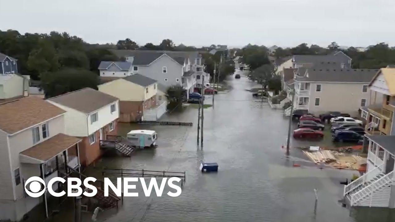 Videos show flooding, relentless rain from nor'easter up and down East Coast