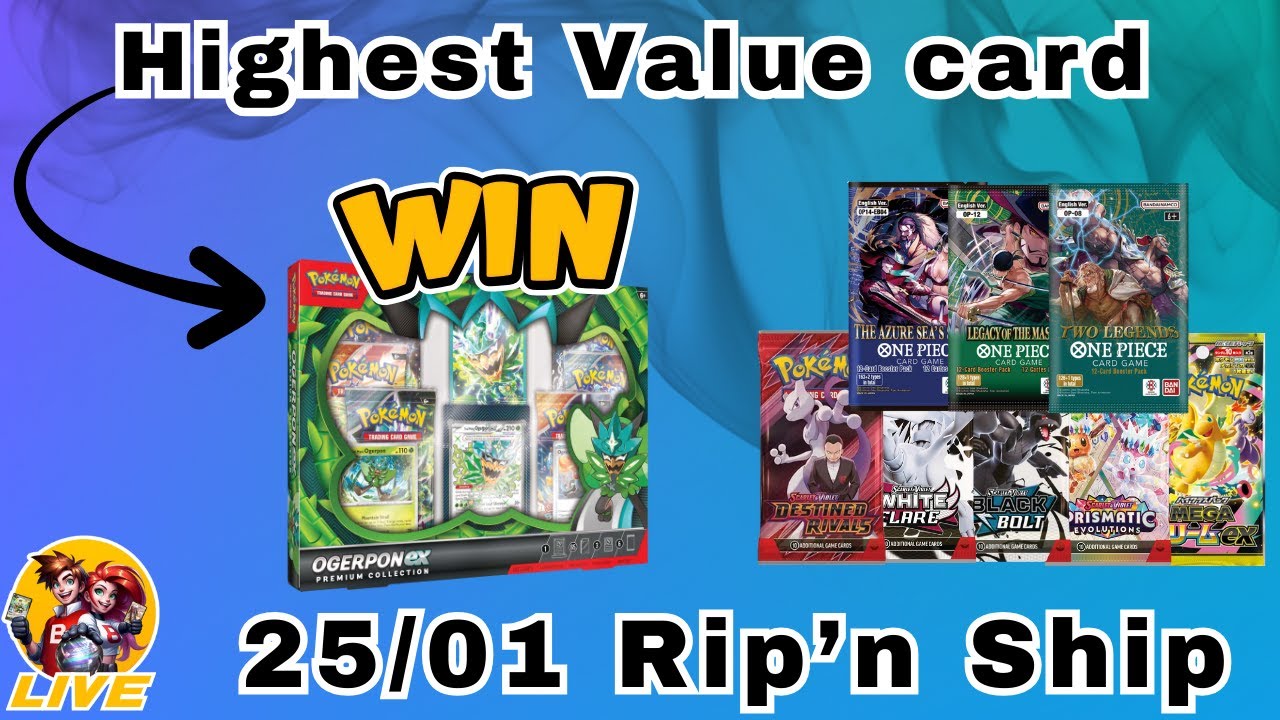 Bandits LIVE #25: RIP 'N SHIP ➡️ BIGGEST HIT WINS! - Pokémon - One Piece