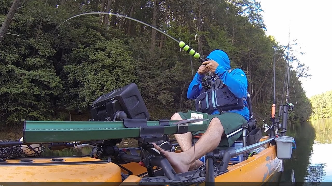 Kayak fishing Beltzville Lake