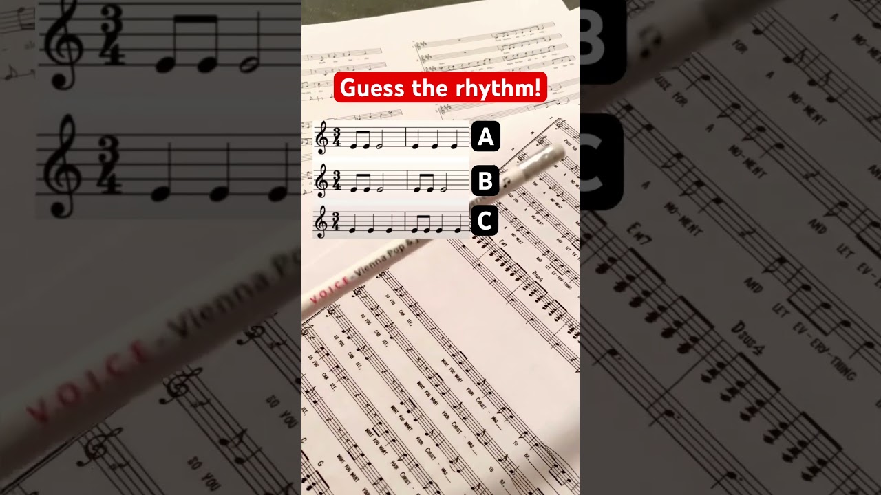 Guess the rhythm! 🎶 #guesswho #rhythmchallenge #rhythm #quiz #choir #challenge #rhythmus