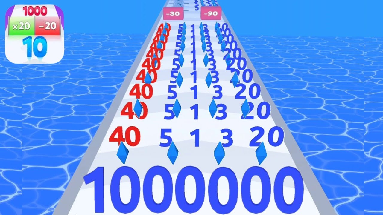 NUMBER MASTER - Merge Master Number Run - Gameplay Walkthrough (Android iOS) Satisfying Games Part 1